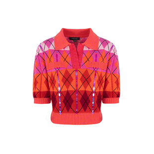 MARYLING玛俪琳24初春新品【菱形格纹之舞】针织套头衫A1EAW03050