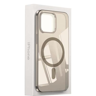 iphone一体全硬透明磁吸壳