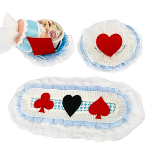 茶会新款礼帽lolita头饰日常百搭发饰扑克王国爱丽丝梦游仙境发带