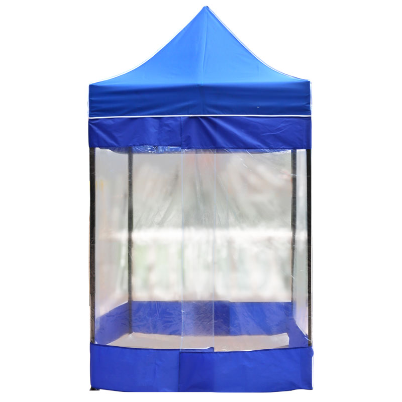 户外透明保暖棚防疫隔离四脚伞帐篷遮阳棚雨棚摆摊折叠防雨留观室