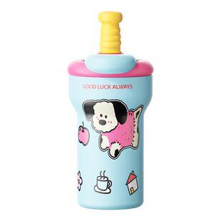 保温杯大容量水杯女生新款2025高颜值吸管杯子陶瓷咖啡杯外出携带