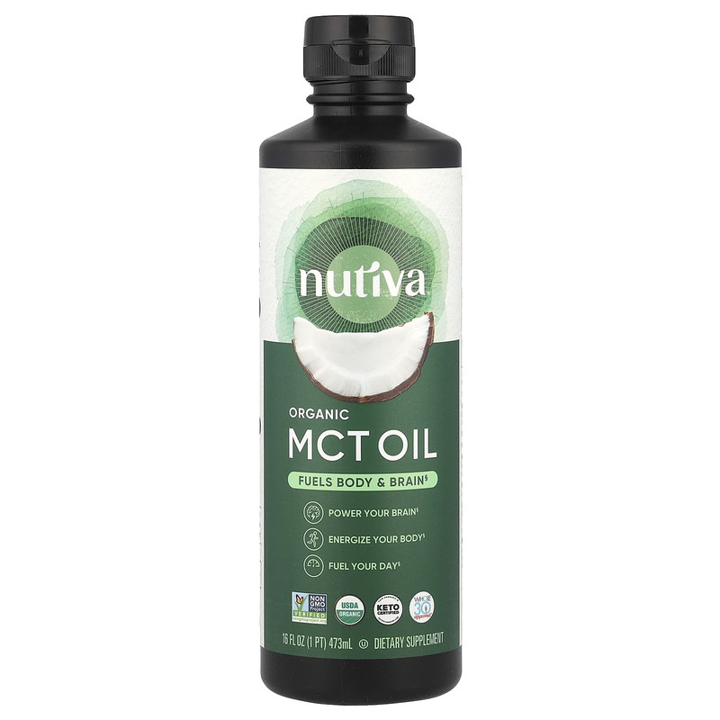 Nutiva优缇 椰子MCT油有机中链甘油三酯油能量补充