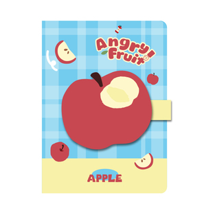 三年二班 愤怒的水果皮面搭扣本2025高颜值ins风苹果笔记本本子a5手帐学生用手账本初高中生计划本日记本记事