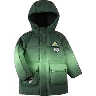 巴拉巴拉男童羽绒服宝宝中长款加厚外套秋冬季新款童装儿童连帽潮