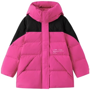 巴拉巴拉女童羽绒服中大童加厚过膝外套秋冬款童装儿童中长款衣服