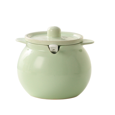 家用陶瓷猪油罐耐高温厨房大容量调料罐带滤网5斤油罐辣椒油容器