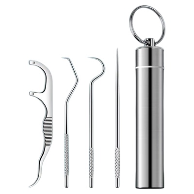 304不锈钢牙签家用随身剔牙神器