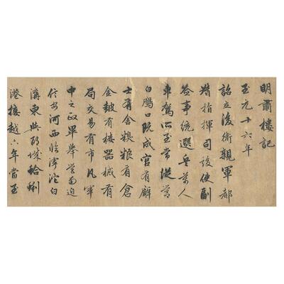 赵孟頫行书明肃楼记高清微喷