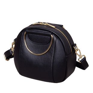 真皮包包女式2025新款头层牛皮大容量单肩包女士高级感手提小圆包