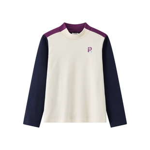 漫画家【糯糯衣】儿童T恤25秋冬男女童远红外蓄热保暖拼色打底衫