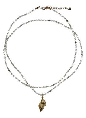 waki贝壳海螺小众首饰锁骨链