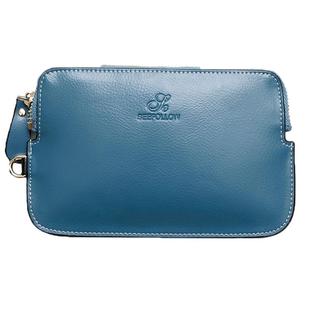 正品真皮手拿钱包女拉链零钱包薄款轻便手拎手腕手机包牛皮小手包