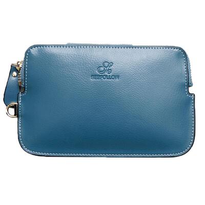 时尚真皮轻便手拎拉链零钱包薄款