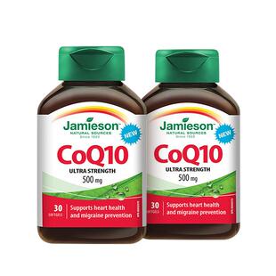 Jamieson健美生进口辅酶Q10 500mg软胶囊30粒 呵护中老年心脏健康