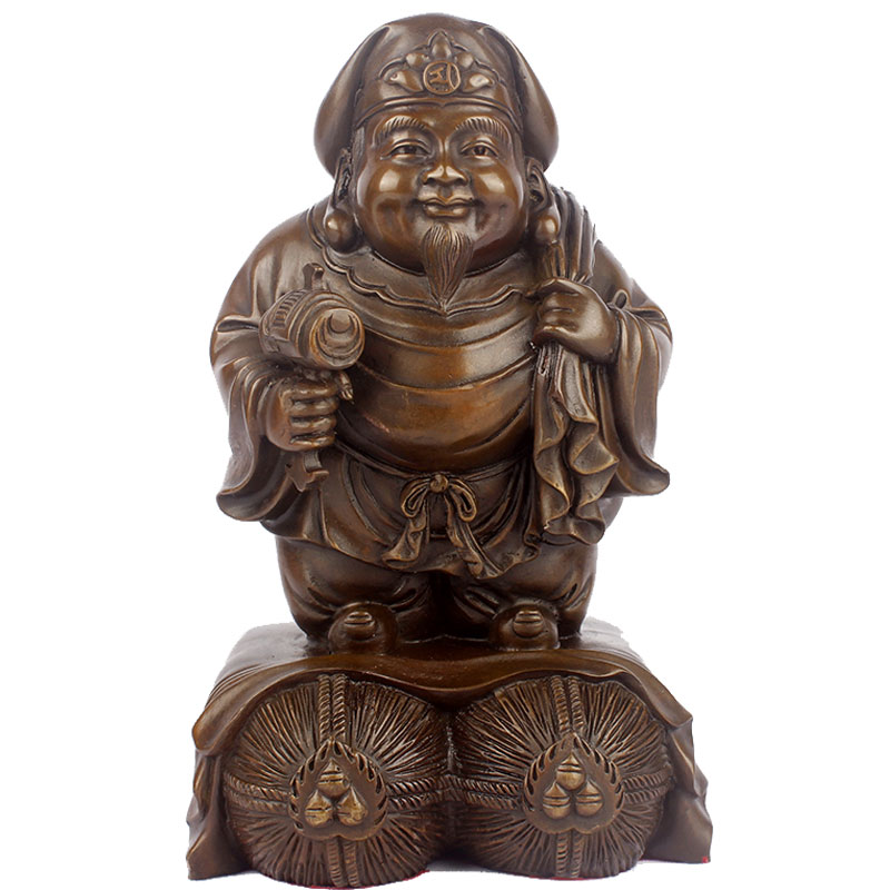 纯铜财神像大黑天摆件工艺品