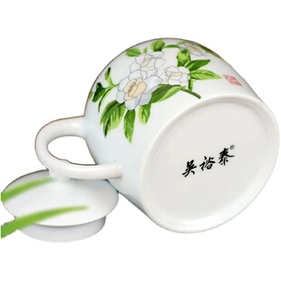 吴裕泰茶具套组 瓷质清雅茉莉茶壶套组功夫茶具实体店顺丰包邮