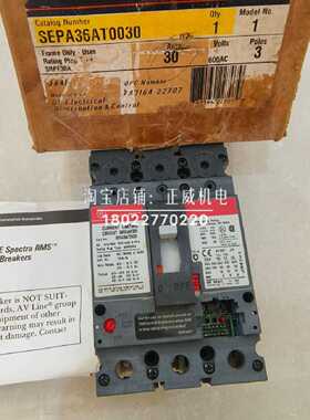 议价Record Plus通用GE美国产塑壳断路器SEPA36AT0030  3P 30A
