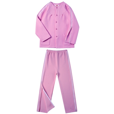 三层夹棉易穿脱护理服