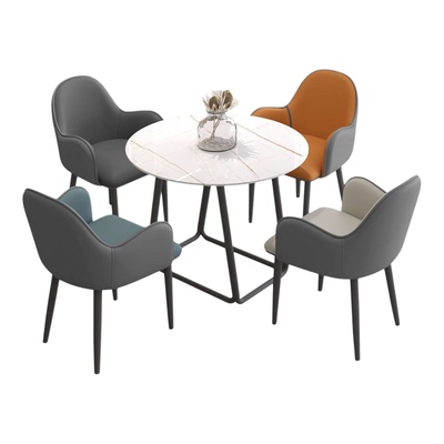 意式轻奢餐椅家用现代简约洽谈化妆麻将椅子酒店餐厅桌椅靠背凳子