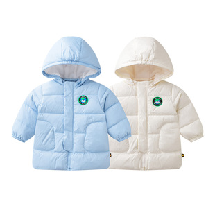 拉比童装羽绒服2024冬季新品宝宝三防羽绒服保暖男童女儿童羽绒服