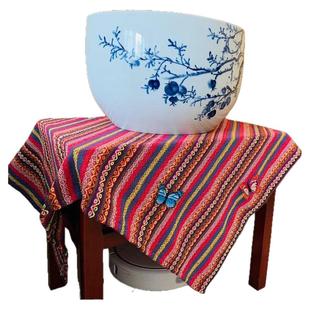 云南丽江民族风桌布  藏式棉麻加厚餐桌布艺 饭店酒吧 咖啡馆台布