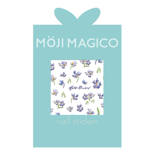 茉季紫色兰花立体浮雕美甲贴纸防水指甲贴装饰贴花饰品2953 2954