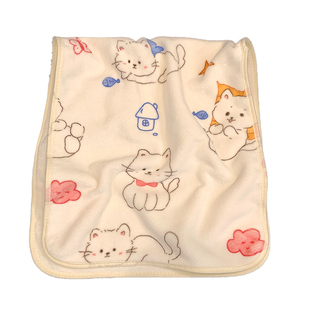 可爱卡通小猫干发帽女超强吸水速干珊瑚绒加厚浴帽包头发毛巾帽子