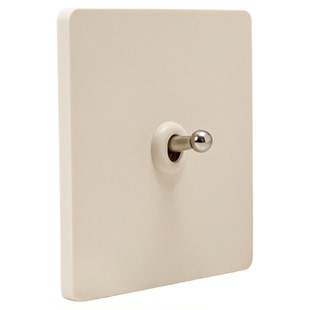 PIALT普田 银杆+奶油风 黄铜拨杆开关适合可可蛋奶/春雨开关插座