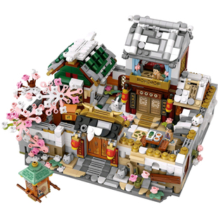 LOZ四合院国潮中国风中华街景第三季古建筑饶饼商店客栈米铺镖局