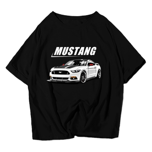 可定制野马福特谢尔比肌肉改装车迷周边短袖t恤衫男纯棉半袖衣服