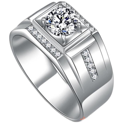 1克拉莫桑石戒指18k2pt950铂金