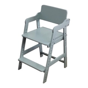 莫兰迪灰色儿童餐椅小学生学习椅写字椅家用可升降实木椅子书桌椅