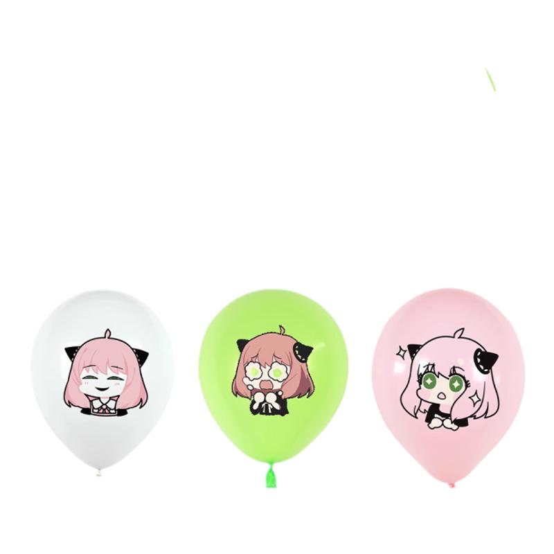 间谍过家家spyxfamily派对装饰卡通拉旗插旗气球套装生日装扮用品