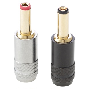 纯铜电源DC插头5.5*2.1/2.5mm镀金DC直流电源插头DC镀金焊接头