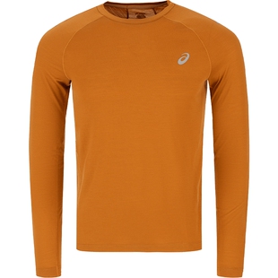 ASICS亚瑟士新款男子吸湿快干运动羊毛长袖抗菌舒适保暖T恤