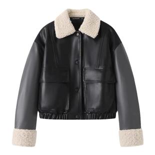 鸭鸭反季羽绒服女短款夹克2025年新款冬季加厚拼接毛领翻领外套KL