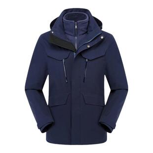 进藏户外三防冲锋衣男女三合一情侣防水防风高端外套可拆卸登山服