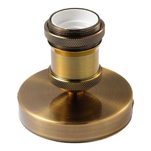 仿古DIY灯具天花吸顶式灯头灯座E27螺口节能灯泡底座家用明装带线