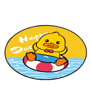 加厚防摔卡通圆形地毯床边卧室可爱儿童房室内宝宝地垫家用帐篷垫