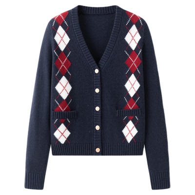 学院风针织开衫小个子百搭毛衣