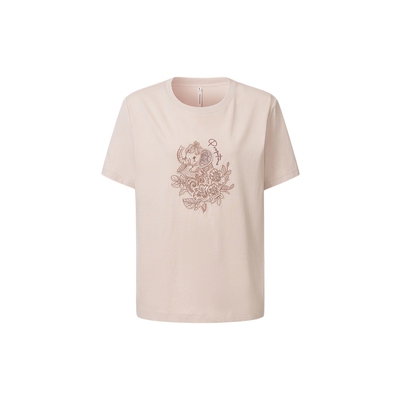 VGRASS重工绣花云柔新疆棉T恤