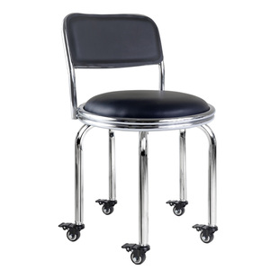 万向滑轮凳矮凳家用带轮滑动换鞋成人靠背加重椅老人滑轮移动椅子