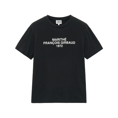 MARITHE字母LOGO宽松短袖T恤