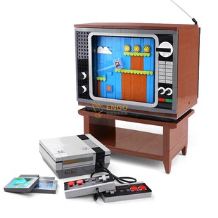 拼图拼搭怀旧复古电视红白游戏机卡带成人拼装中国积木玩具10013