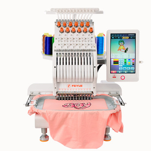 飞跃缝纫机商用家用绣花机FY1201Mini电脑绣花机平绣帽绣成衣绣