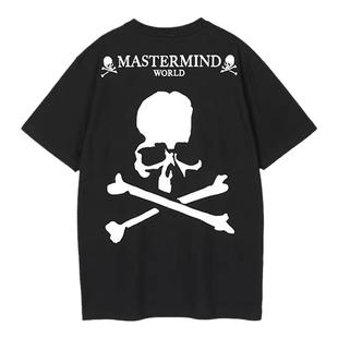 2024J暗黑MASTERMIND WORLD骷髅头印花男前小后长大日系原创短袖T