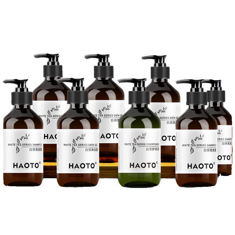 HAOTO白茶洗发水沐浴露一次性用品大桶装宾馆酒店民宿专用300mL