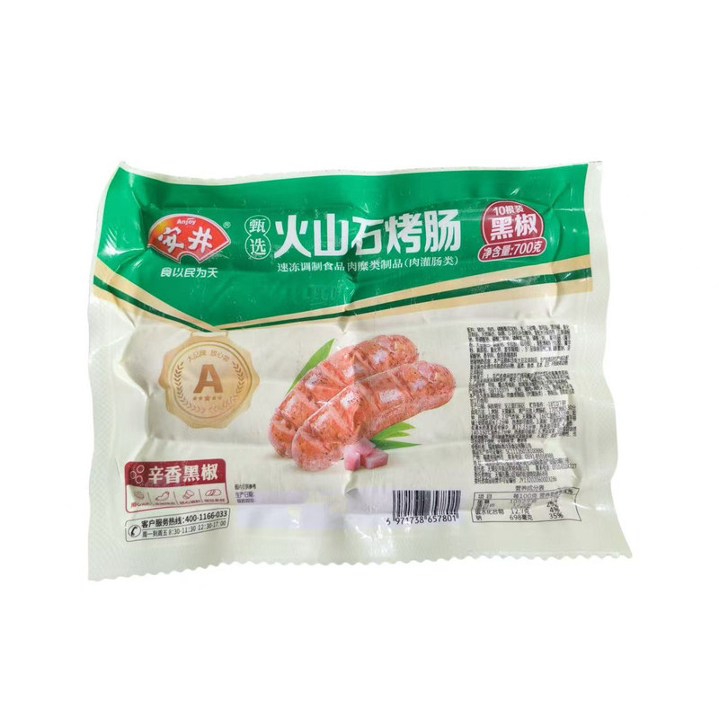 安井A级火山石烤肠黑椒原味