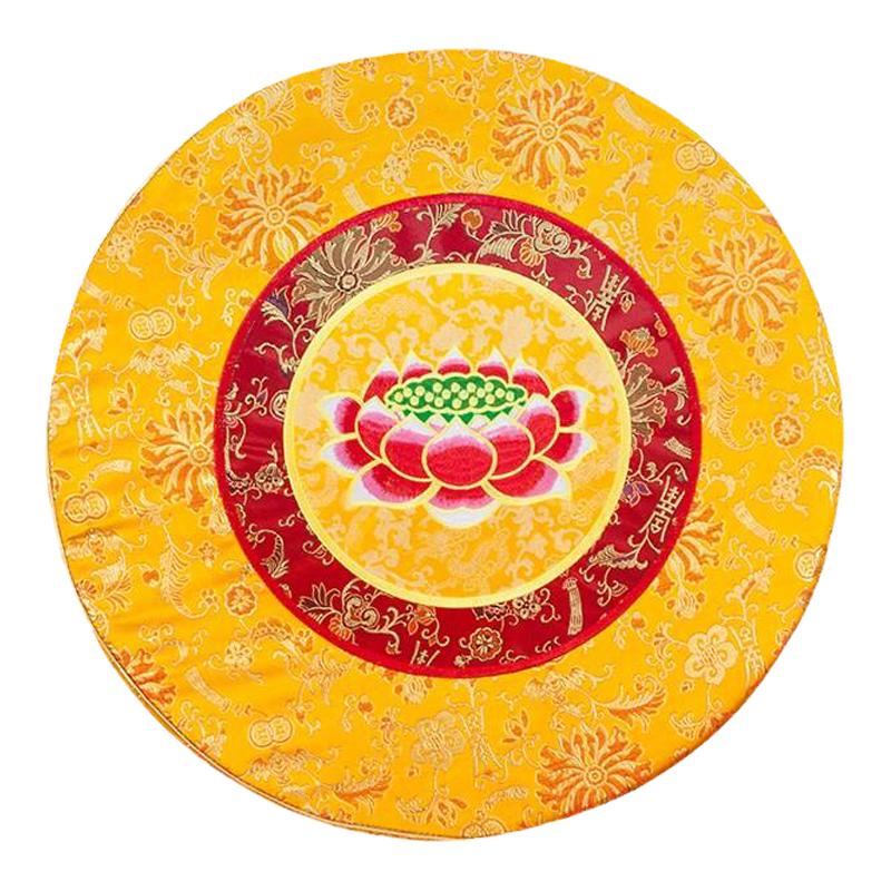 拜垫跪垫蒲团坐垫九品莲花拜垫家用加厚莲花缎面打坐禅修垫
