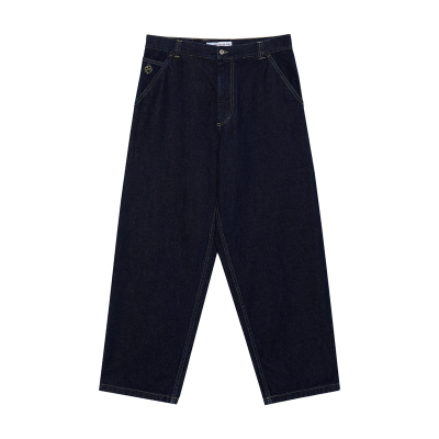 25新品配色侧口袋宽松老爹牛仔裤